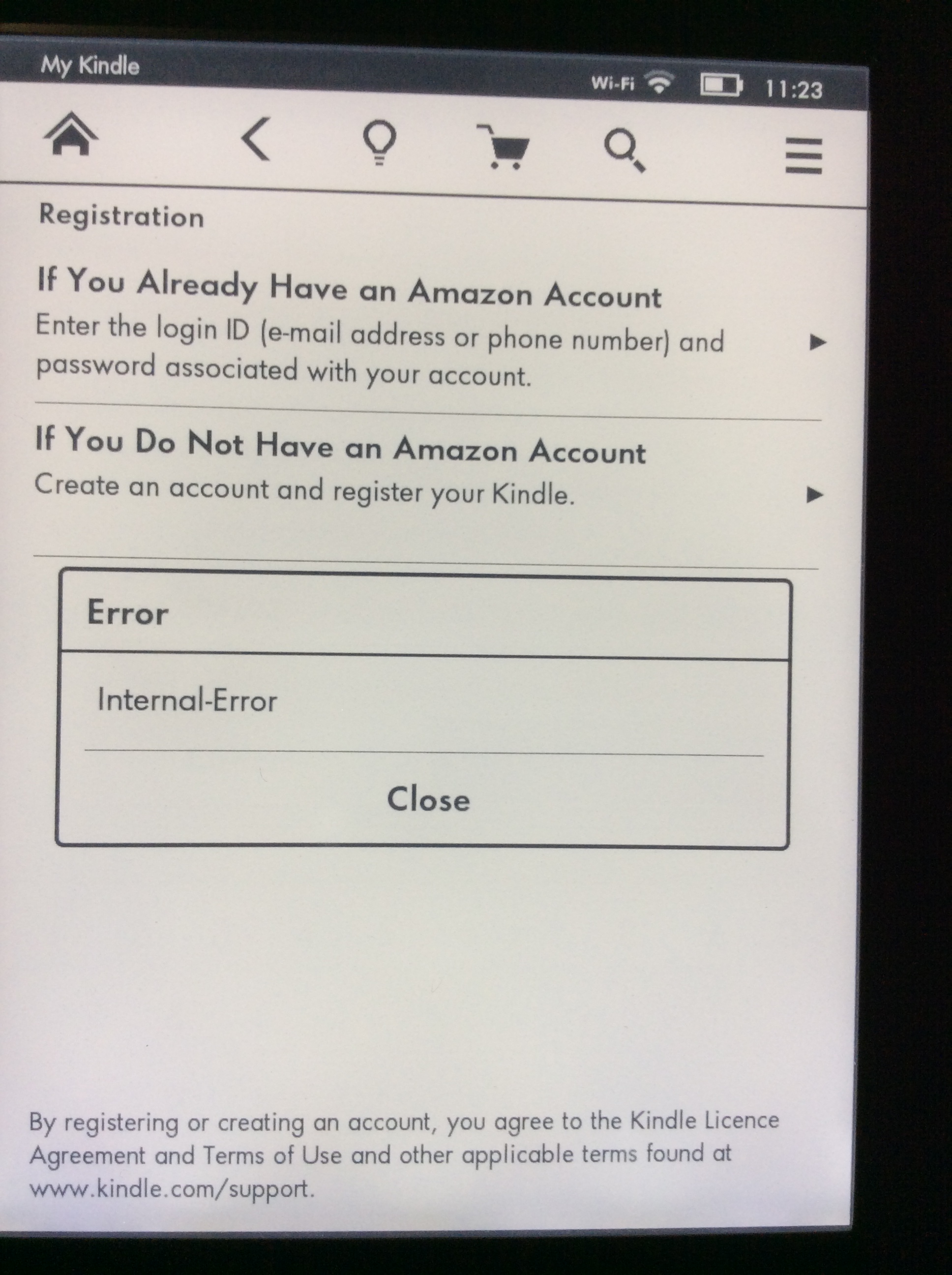 unable to register kindle app on mac keeps asking for login info